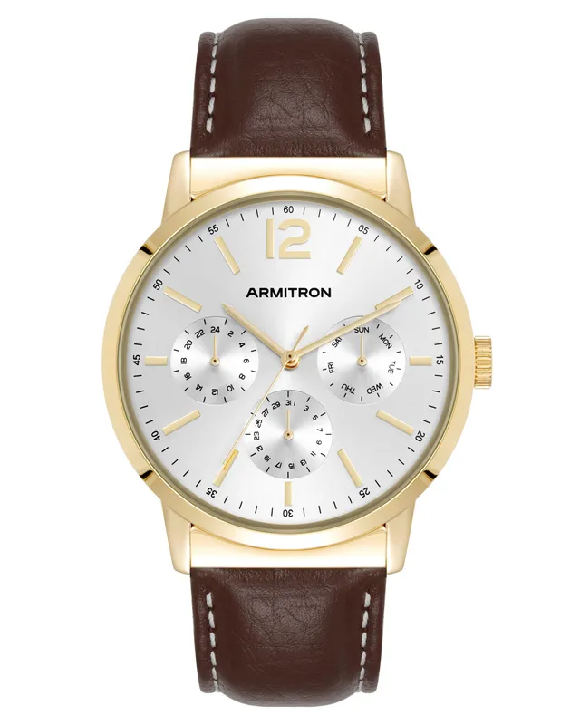 Armitron Hudson 42mm herreklokke brunt skinn kronograf