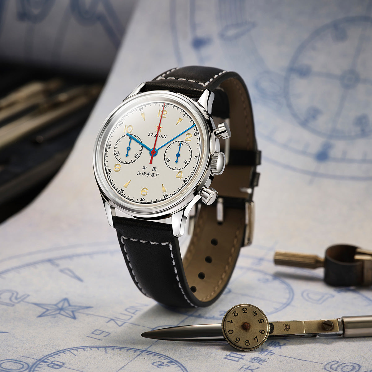 Sea-gull 1963 819.17.1963A klokke beige 37,3 mm