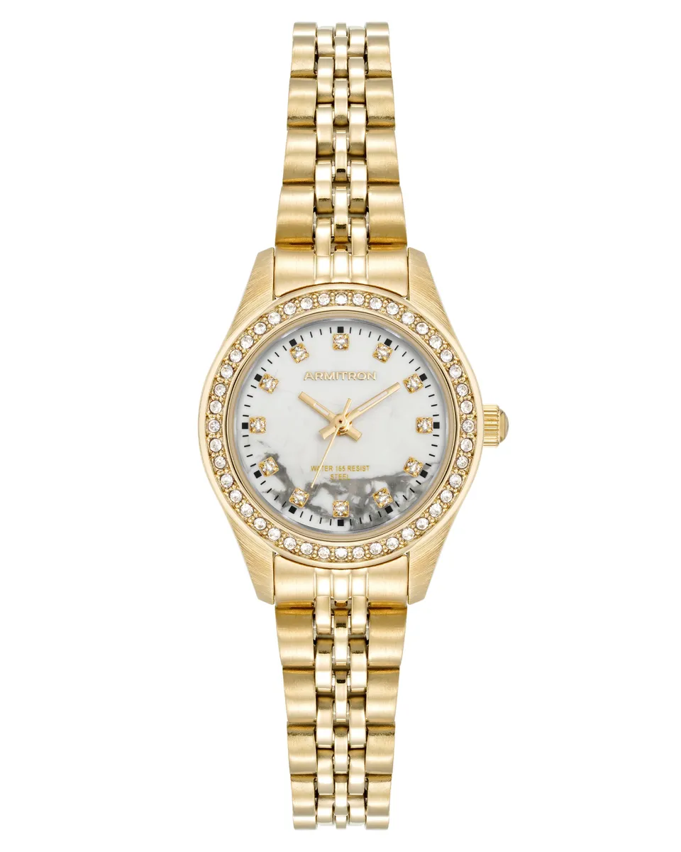 Armitron Minnie Stone Dial 26mm dameklokke gull howlite