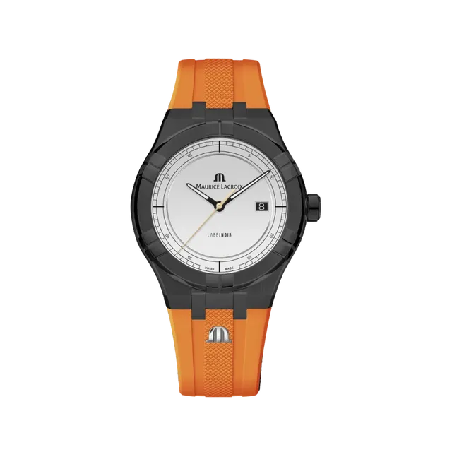 Label Noir Aikon Automatic 42MM klokke PVD oransje gummi