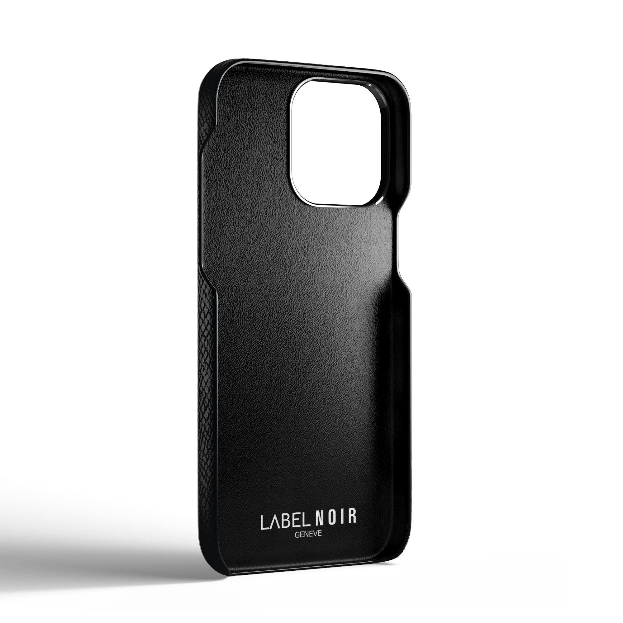 Label Noir iPhone 13 Pro Max deksel Ornate sort skinn