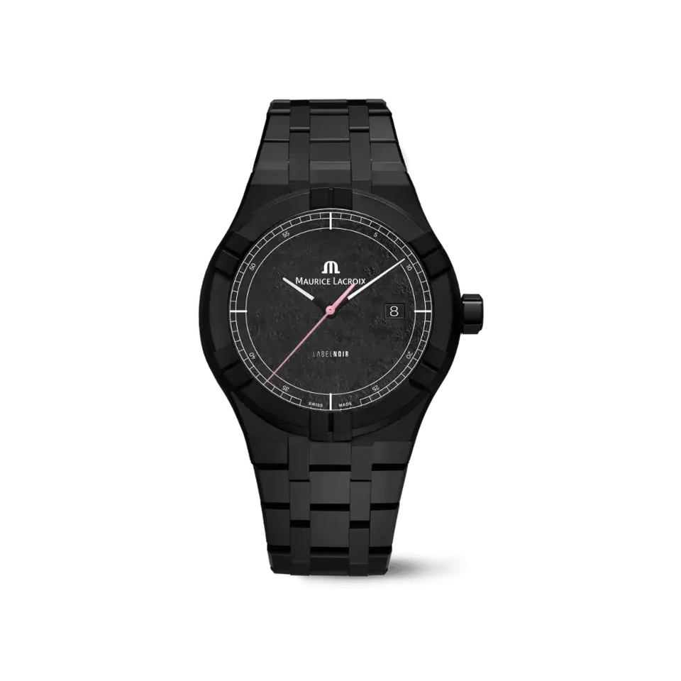 Label Noir Aikon Automatic 42MM klokke keramikk sort laser