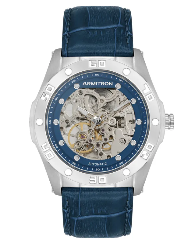 Armitron Skeleton 42mm klokke blå/sølv automatisk