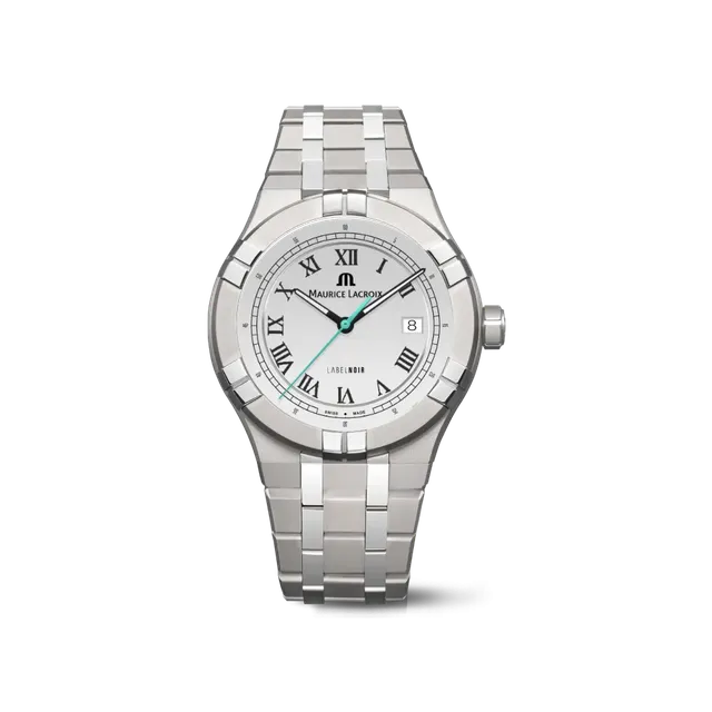 Label Noir Aikon Automatic 42MM klokke titan hvit romertall