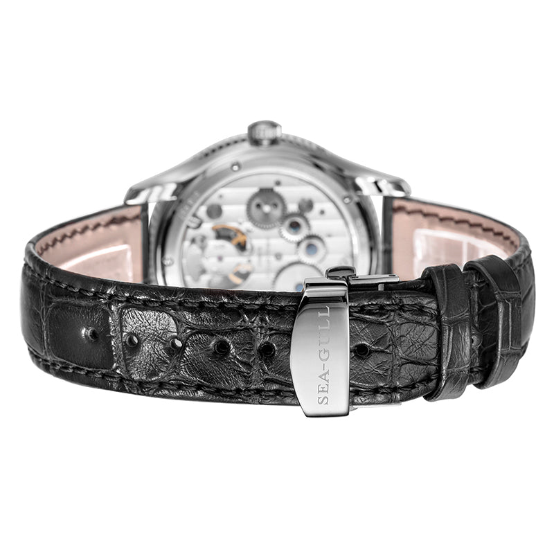 Sea-gull Artisan Heritage 518.937 herreklokke hvit 41 mm
