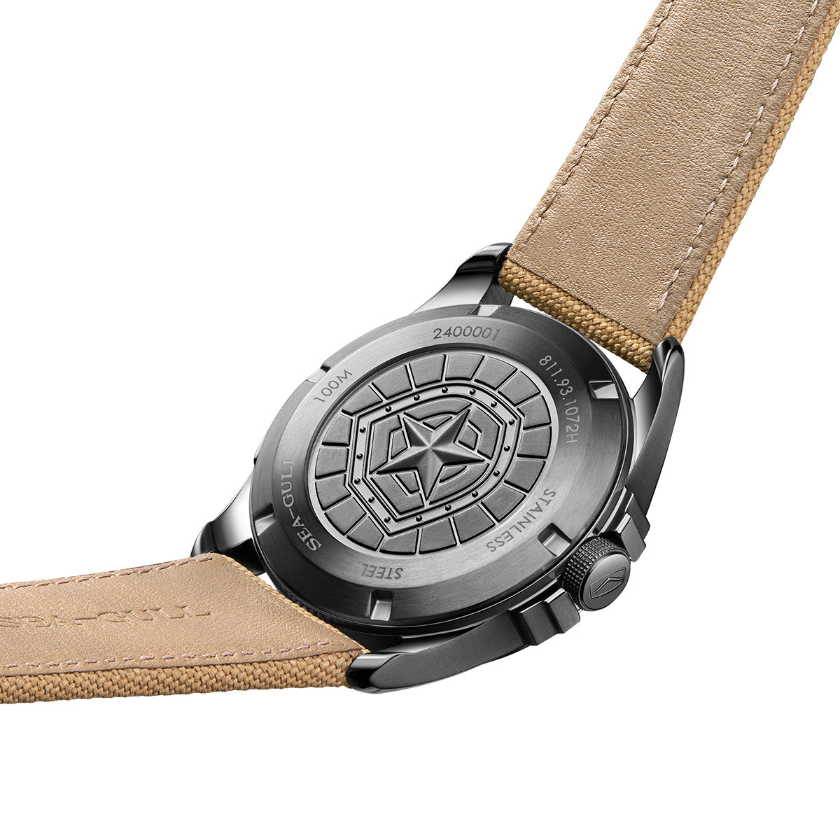 Sea-gull Warpath 811.93.1072HA herreklokke kamuflasje 43 mm