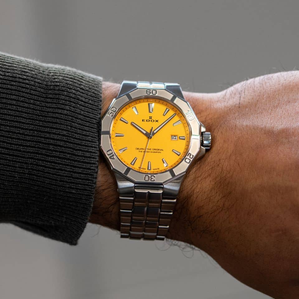 Edox Delfin Date herreklokke vanntett