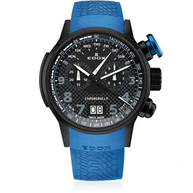 Edox Chronorally Chronograph herreklokke kronograf