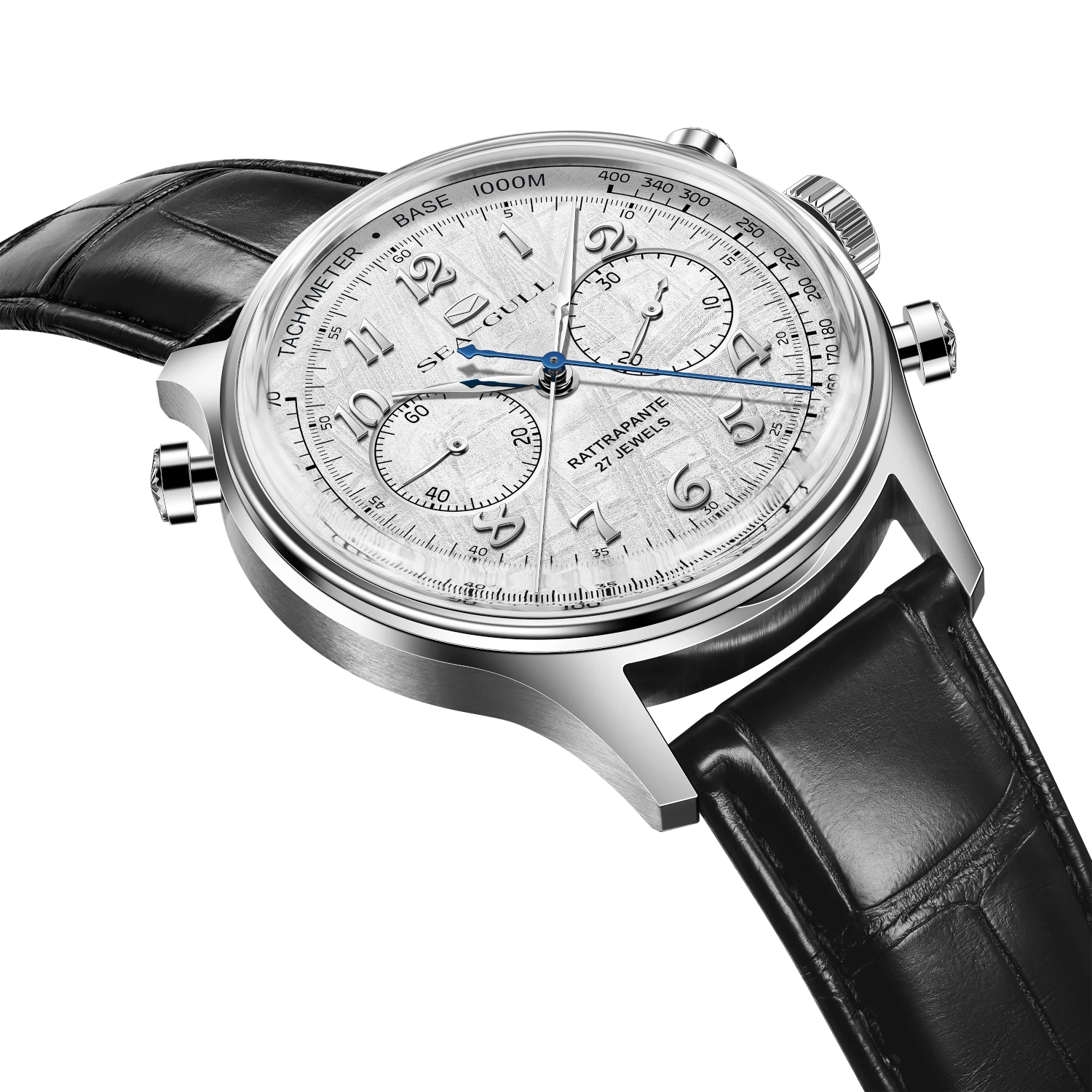 Sea-gull 418.43.1077 kronograf 42,5 mm meteoritt hvit