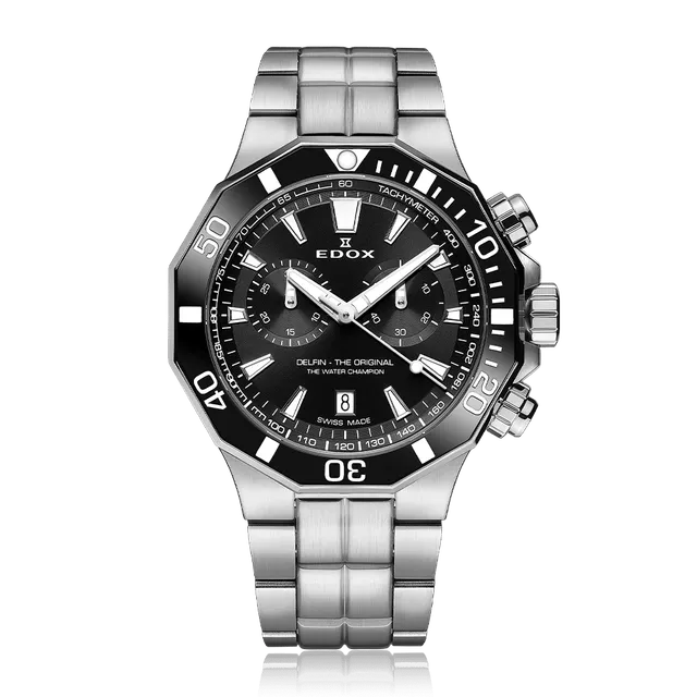Edox Delfin Chronograph klokke vanntett