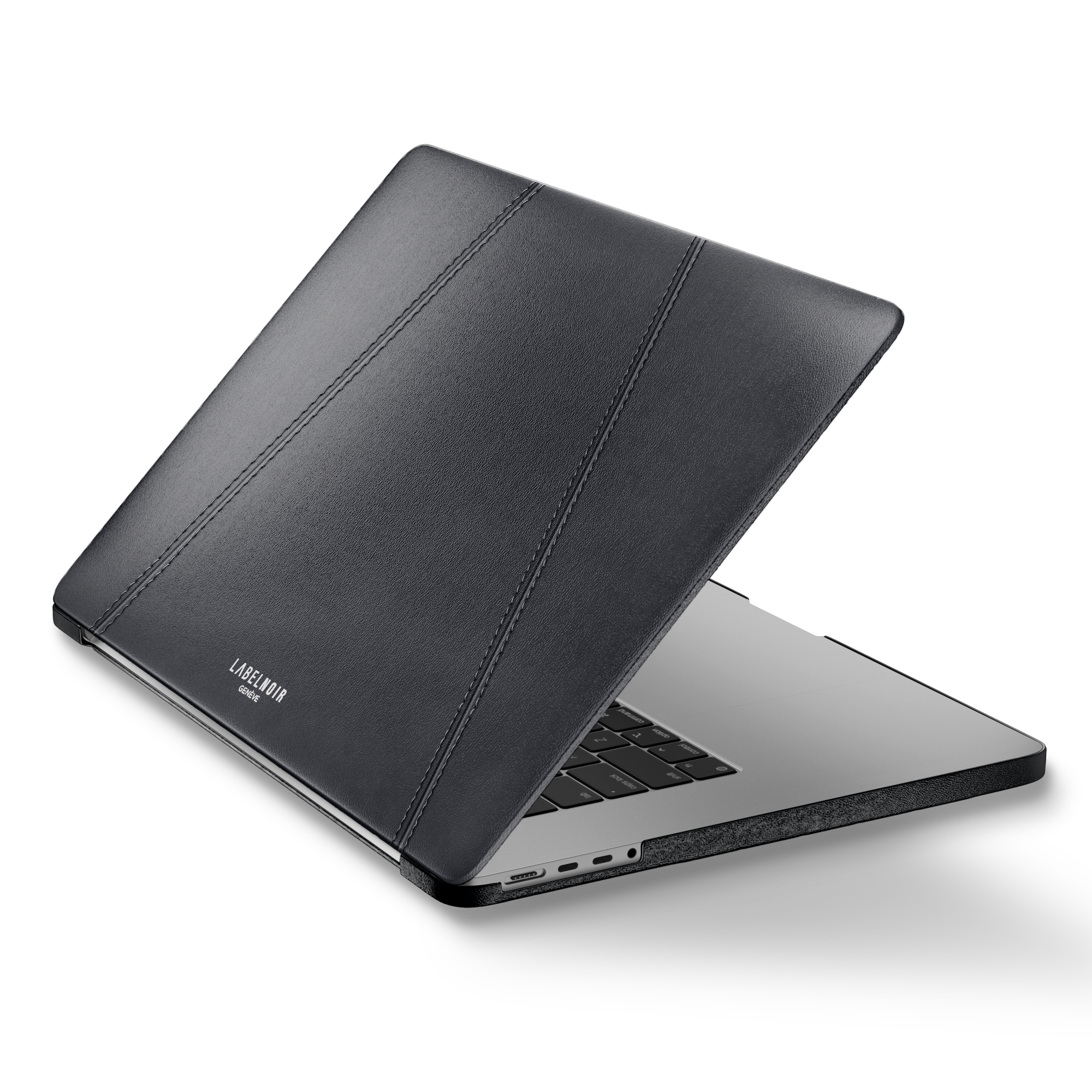 Label Noir Quilted MacBook Pro 13 deksel skinn svart