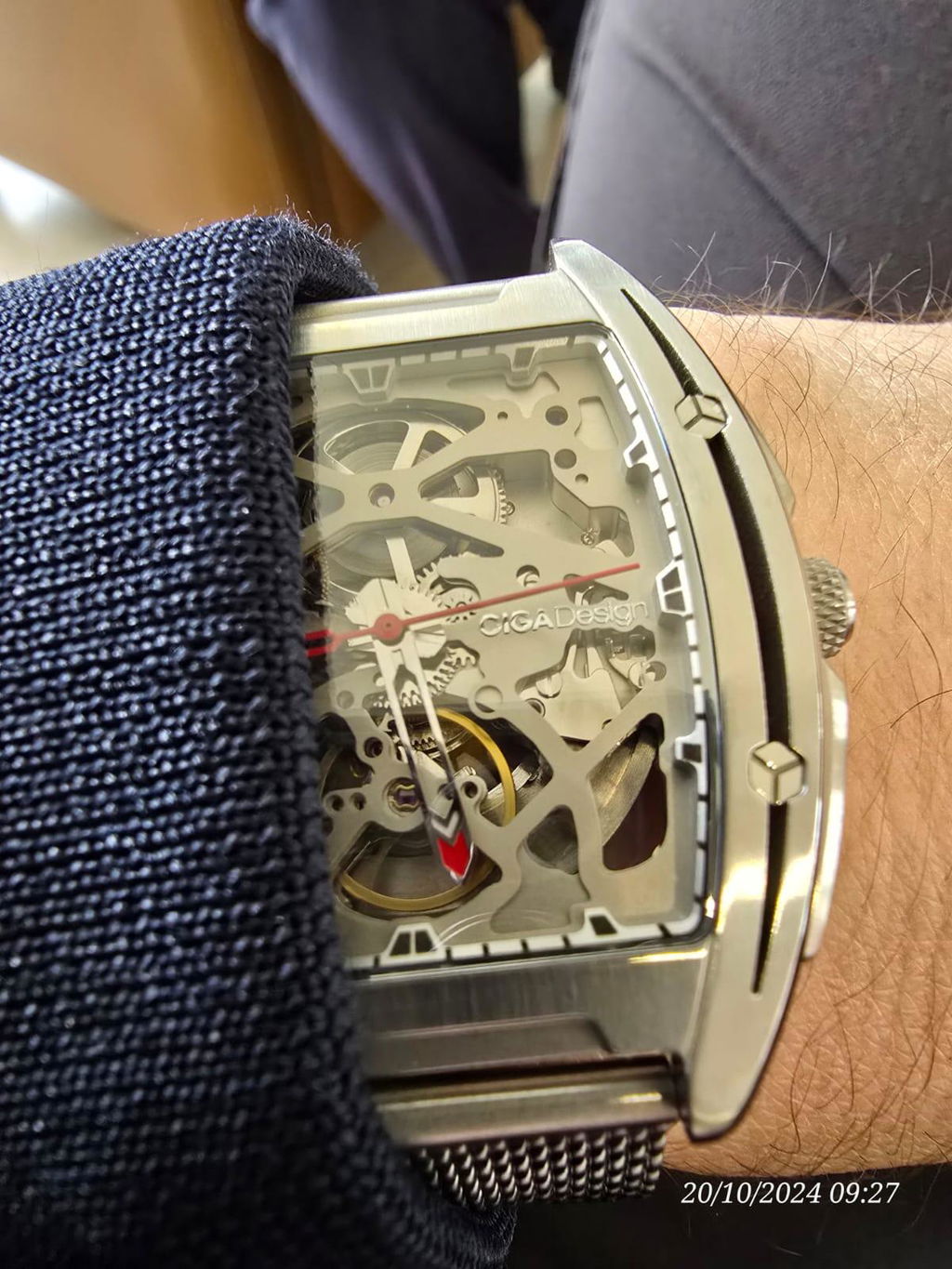 CIGA Design Milanese klokkerem stål 22mm svart