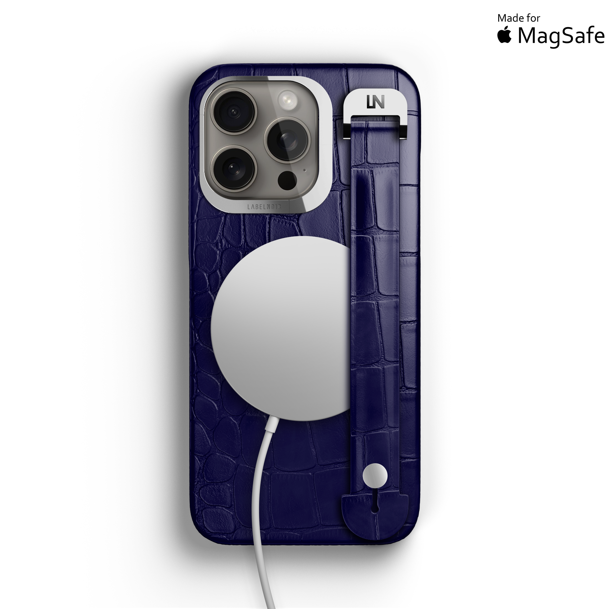 Label Noir Alligator iPhone 15 Pro Max deksel svart MagSafe