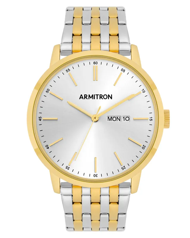 Armitron Miles 42mm herreklokke gull sølv tofarget