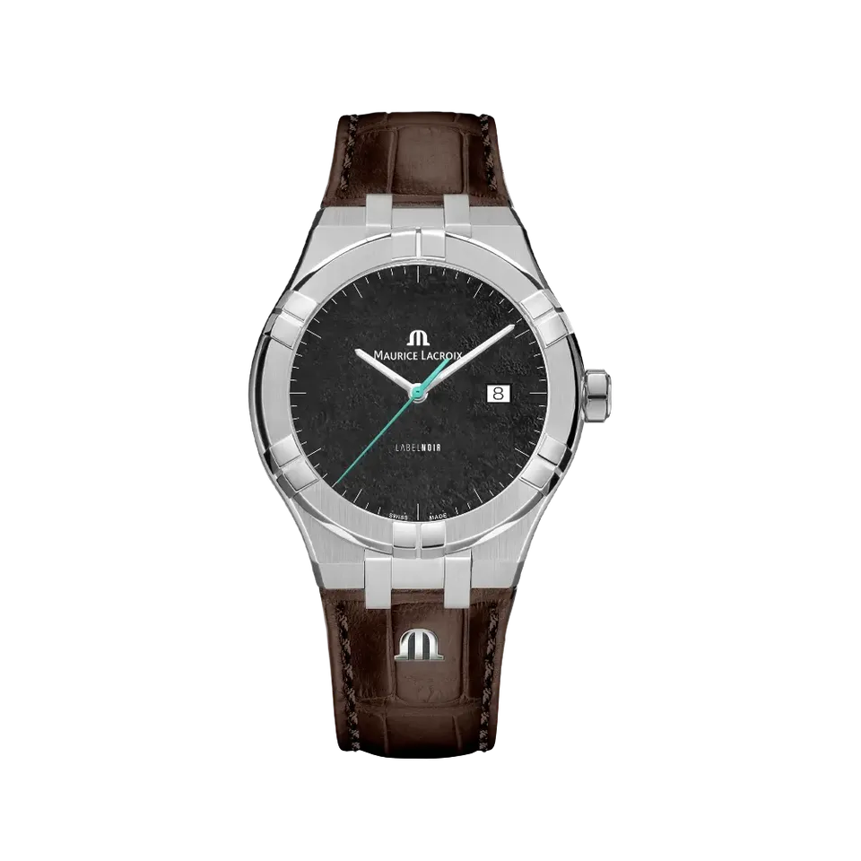 Label Noir Aikon Automatic 42MM klokke stål lyseblå skinn