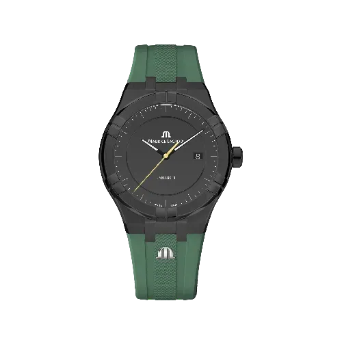 Label Noir Aikon Automatic 42MM klokke svart grønn gummi