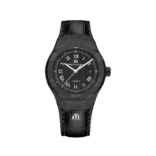Label Noir Aikon Automatic 42MM klokke PVD skinn svart
