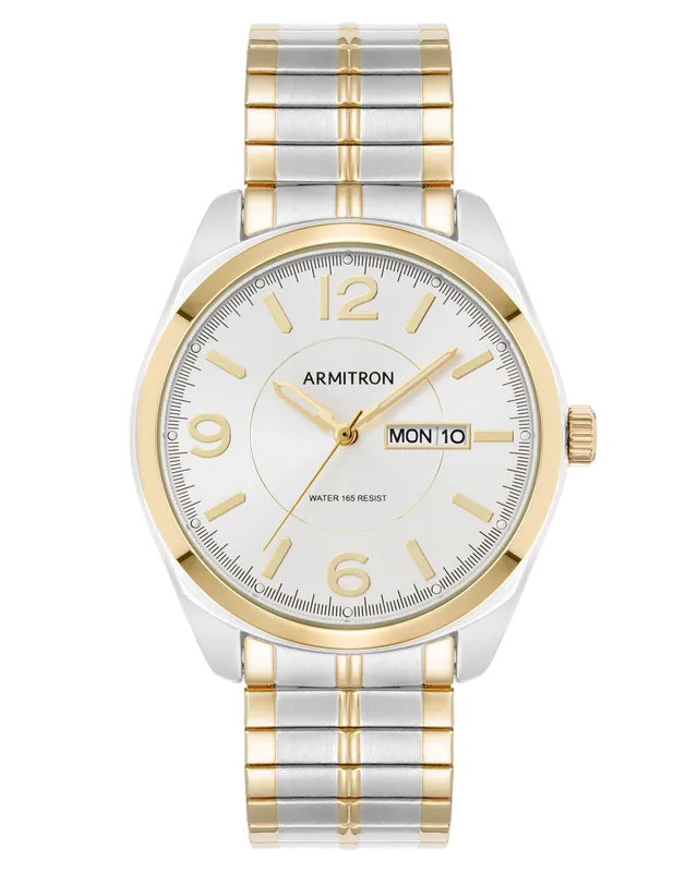 Armitron 20-4591 herreklokke stål day-date 39,5mm