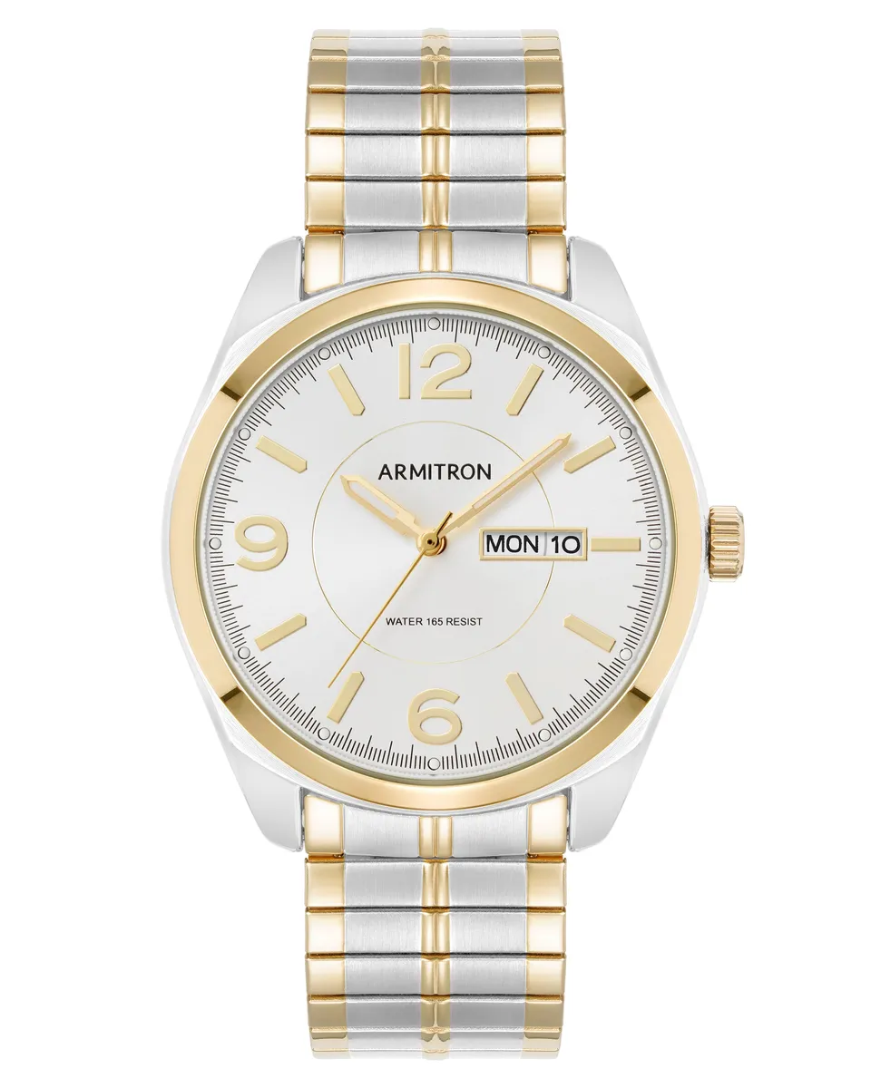 Armitron 20-4591 herreklokke stål day-date 39,5mm
