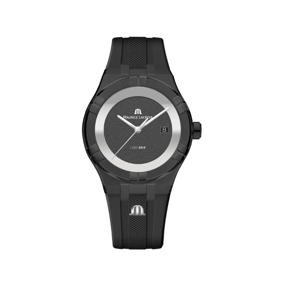 Label Noir Aikon Automatic 42MM herreklokke PVD sort gummi