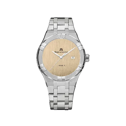 Label Noir Aikon Automatic 42mm klokke krem stål