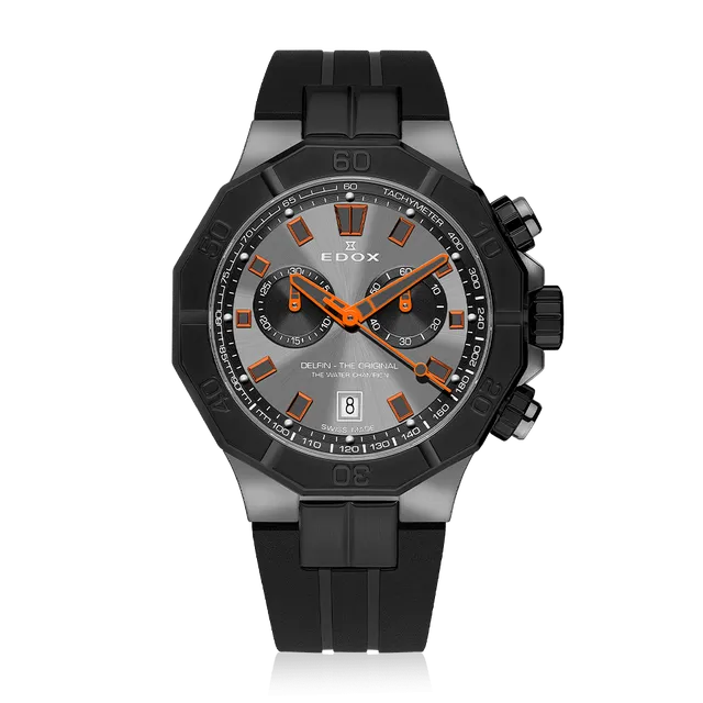 Edox Chronograph klokke kronograf stål automatisk