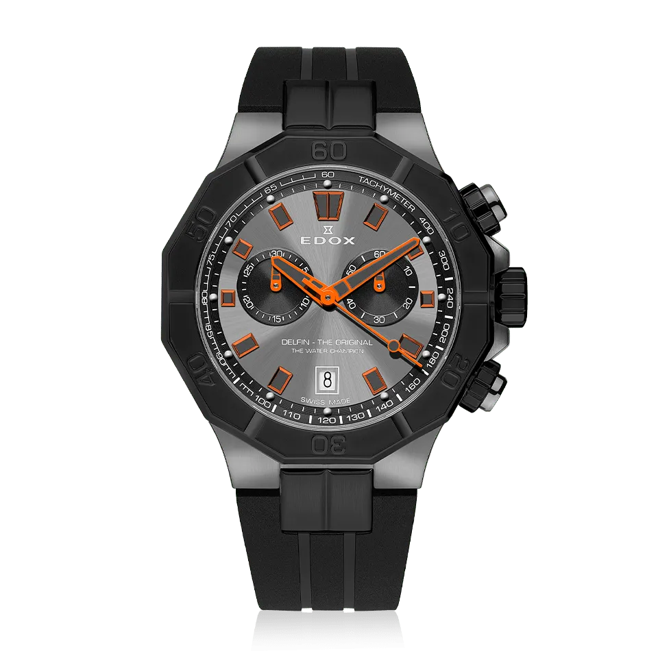 Edox Chronograph klokke kronograf stål automatisk