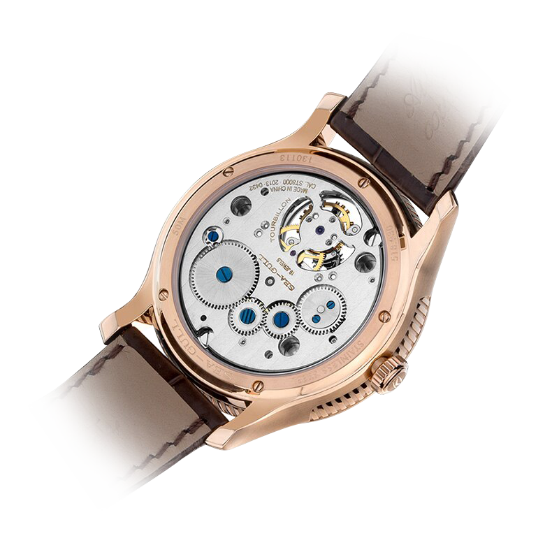 Sea-gull Heritage 518.930 herreklokke hvit/gull tourbillon
