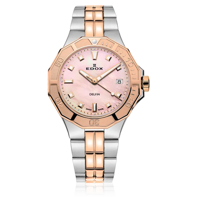 Edox Delfin Diver Date Lady dameklokke dykker