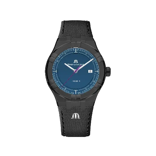 Label Noir Aikon Automatic 42MM klokke blå svart tekstil