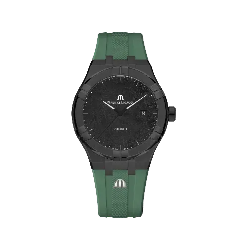 Label Noir Aikon Automatic 42mm klokke grønn gummirem