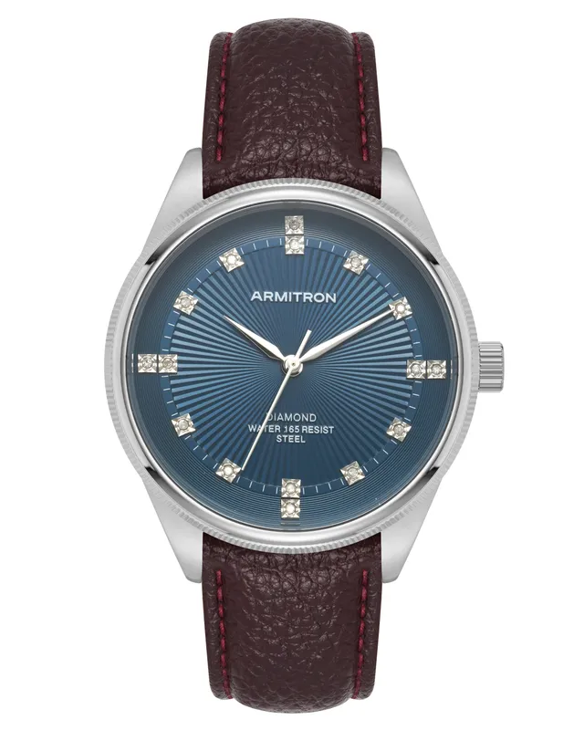 Armitron Knox 40mm herreklokke blå diamanter