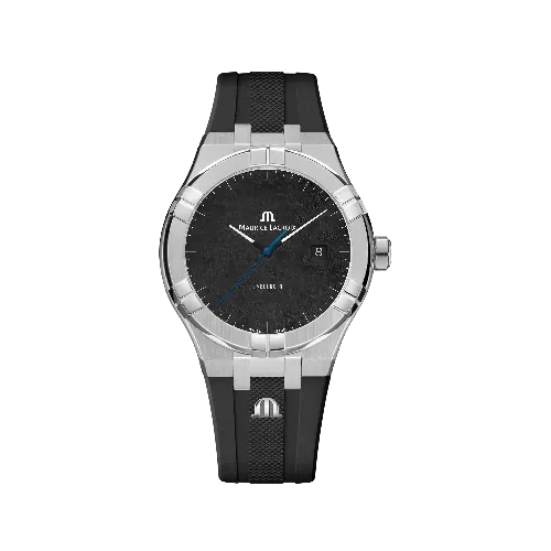 Label Noir Aikon Automatic 42mm klokke stål sort gummirem