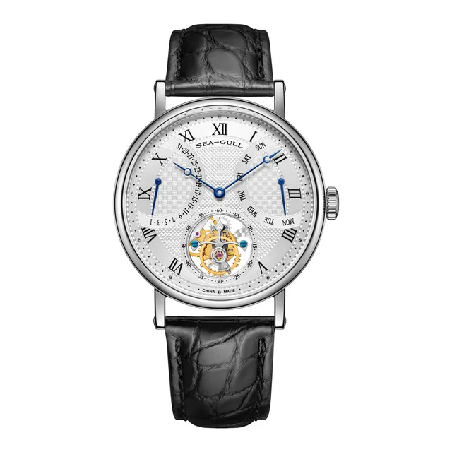 Sea-gull Heritage Complete Calendar 41mm tourbillon hvit
