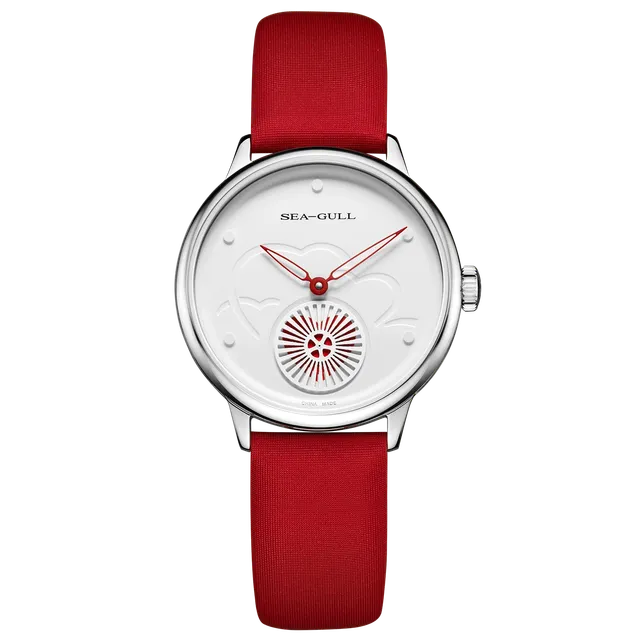 Sea-gull Heartbeat 813.96.6130L dameklokke hvit 34mm