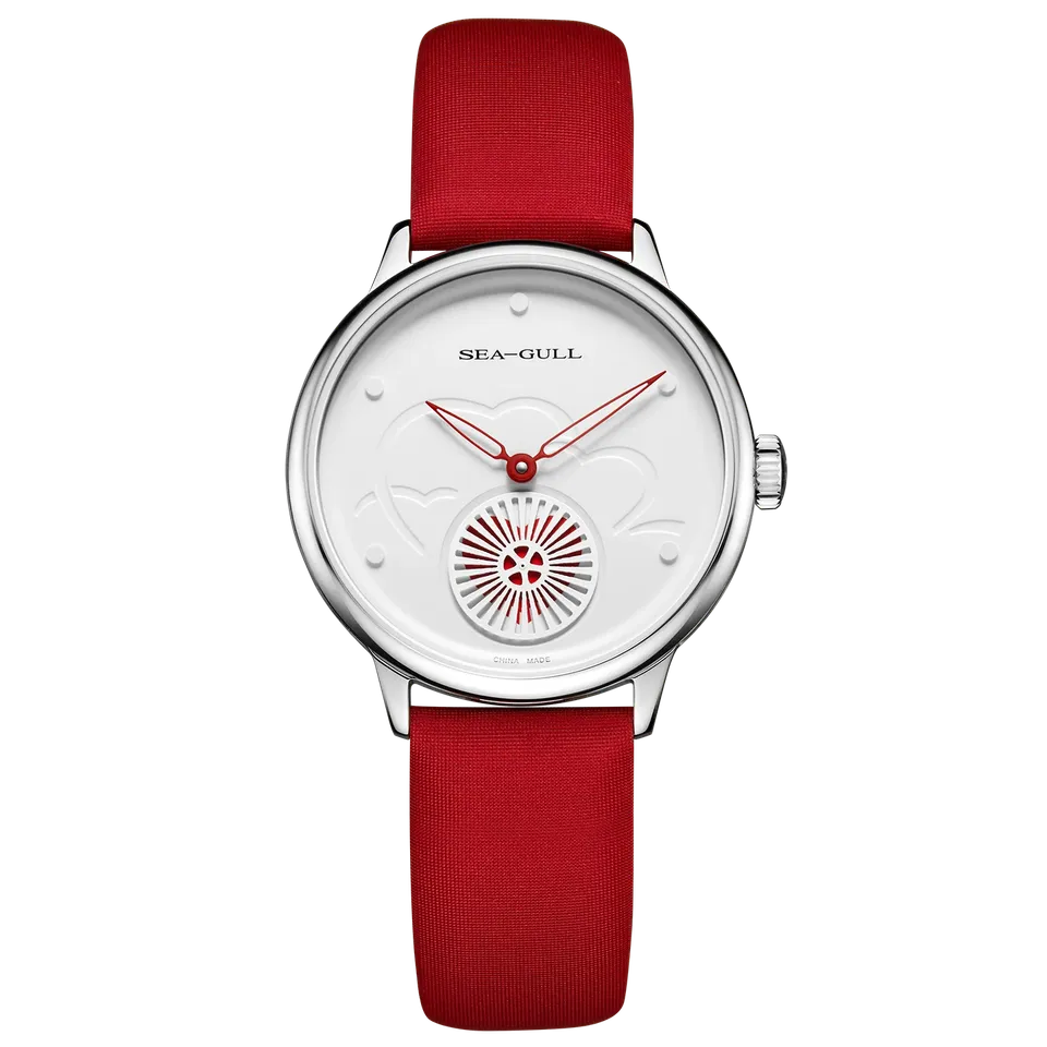 Sea-gull Heartbeat 813.96.6130L dameklokke hvit 34mm