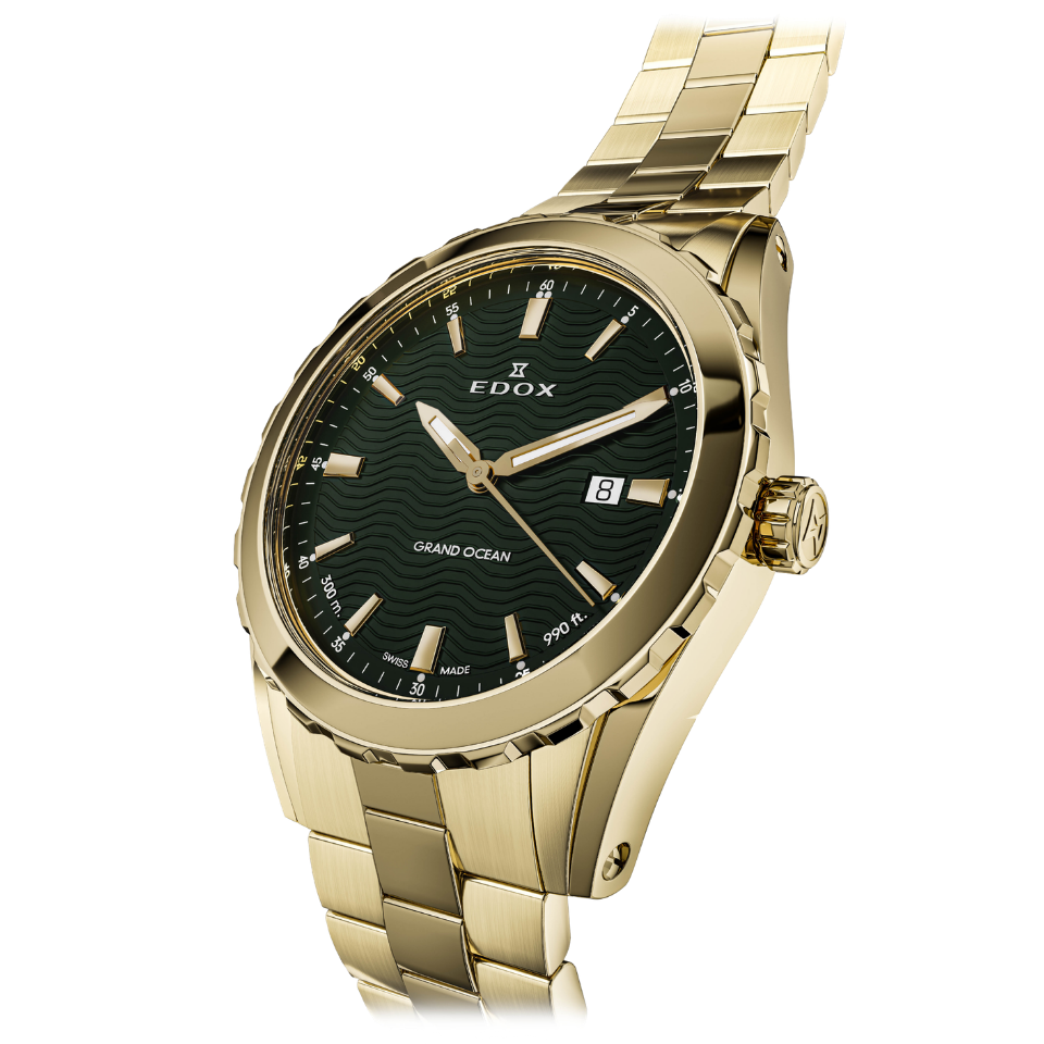 Edox Delfin Date Gents herreklokke blå
