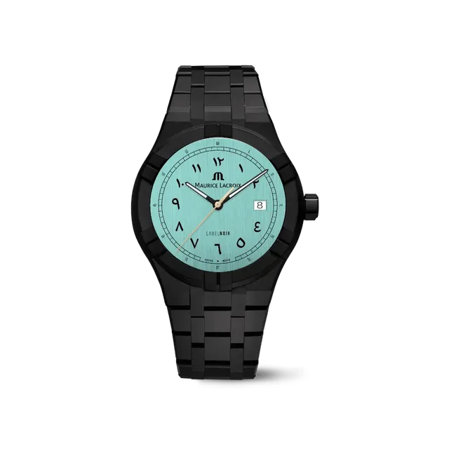 Label Noir Aikon Automatic 42MM klokke babyblå keramikk