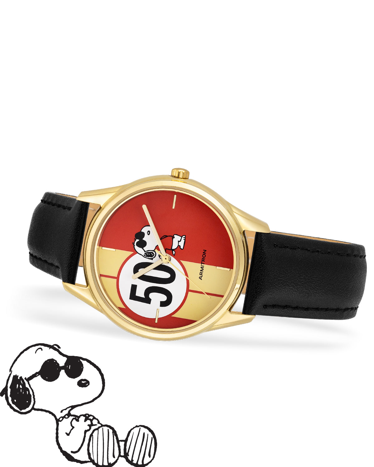 Armitron Peanuts Golden Cool herreklokke 36mm limited