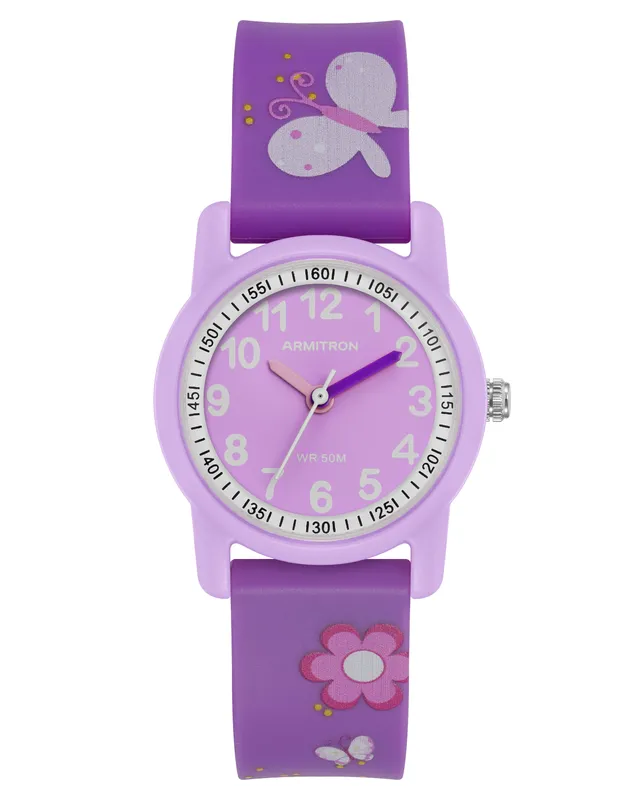 Armitron Playtime 30mm barneklokke lilla sommerfugl