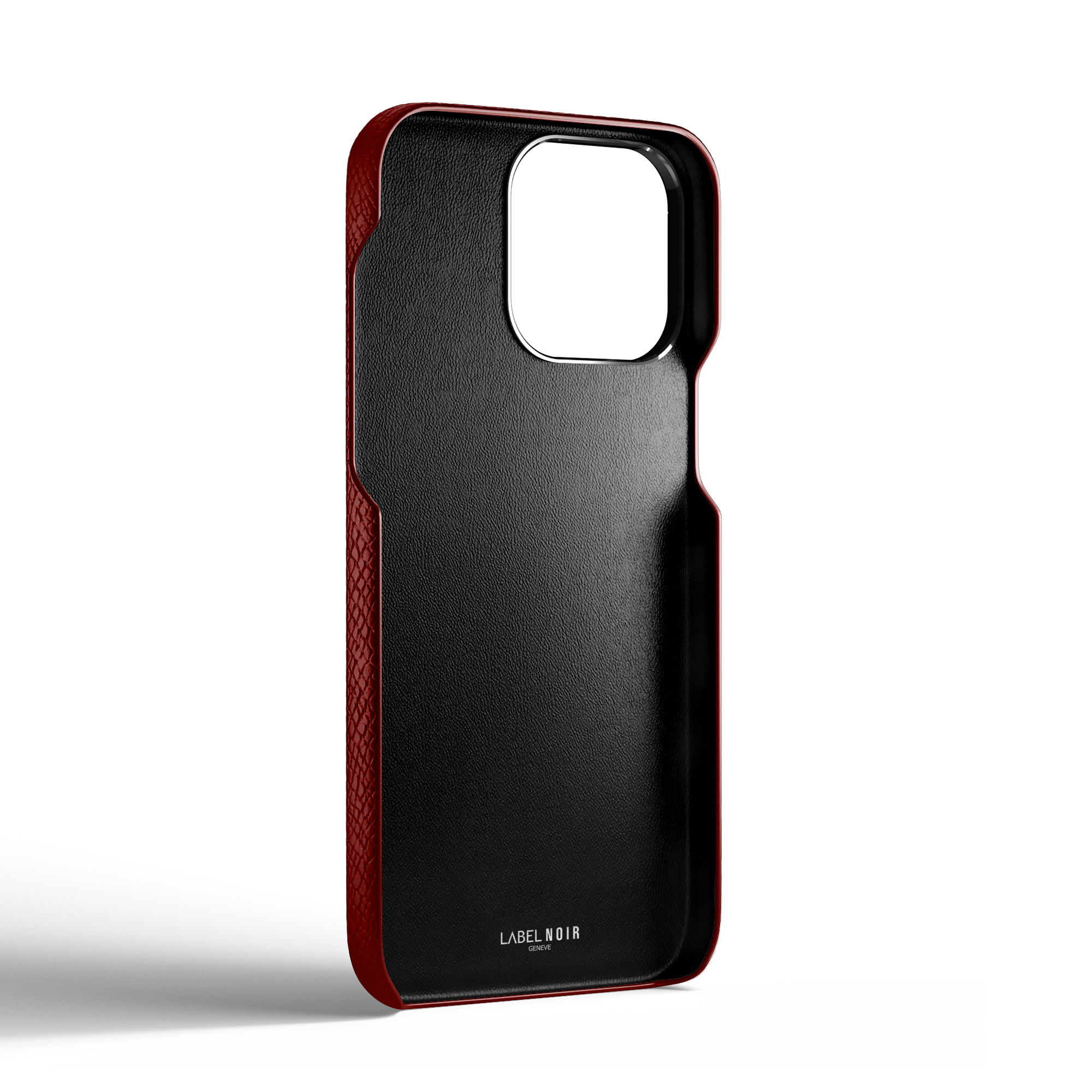 Label Noir Quilted iPhone 15 Pro deksel skinn svart