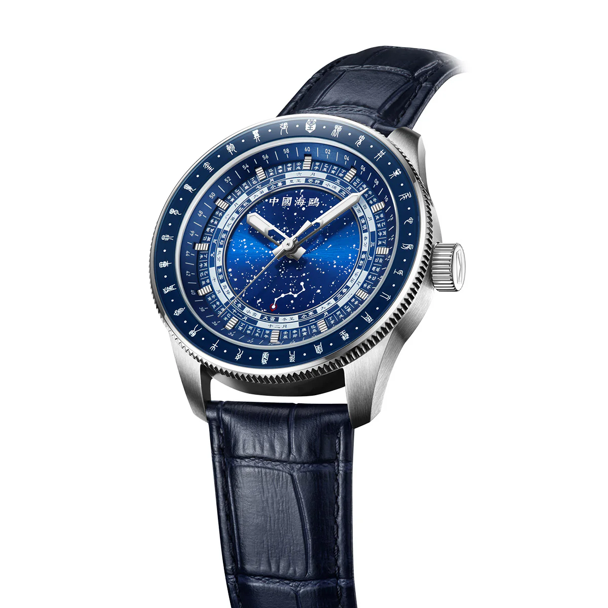 Sea-gull 819.32.1078 herreklokke automatisk blå 43 mm