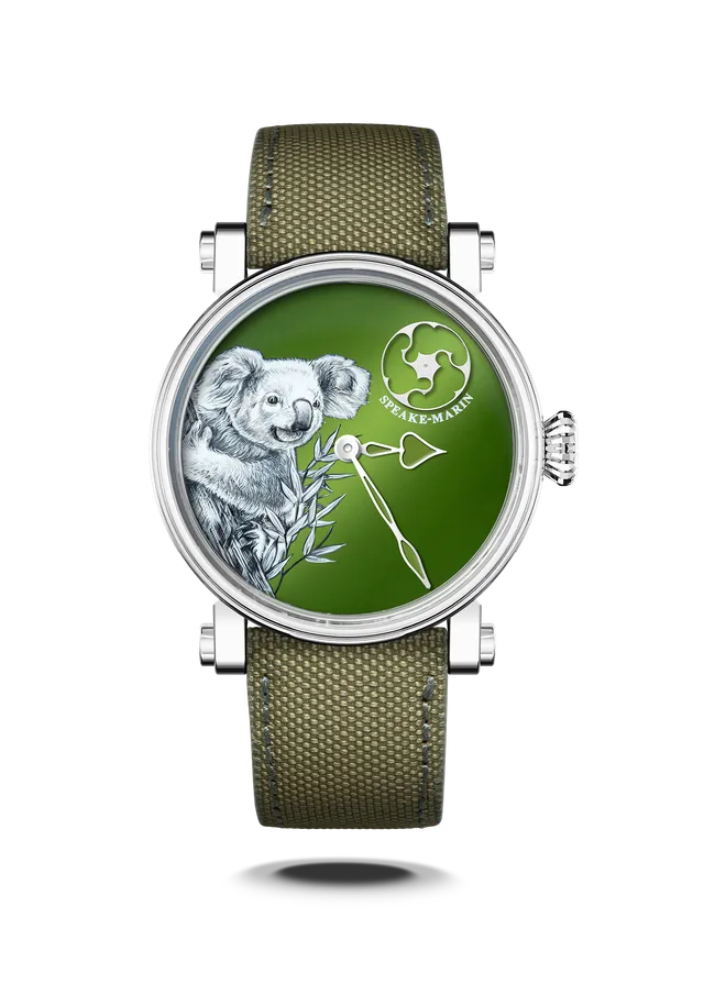 Speake-Marin Koala klokke grønn titan 38mm/42mm