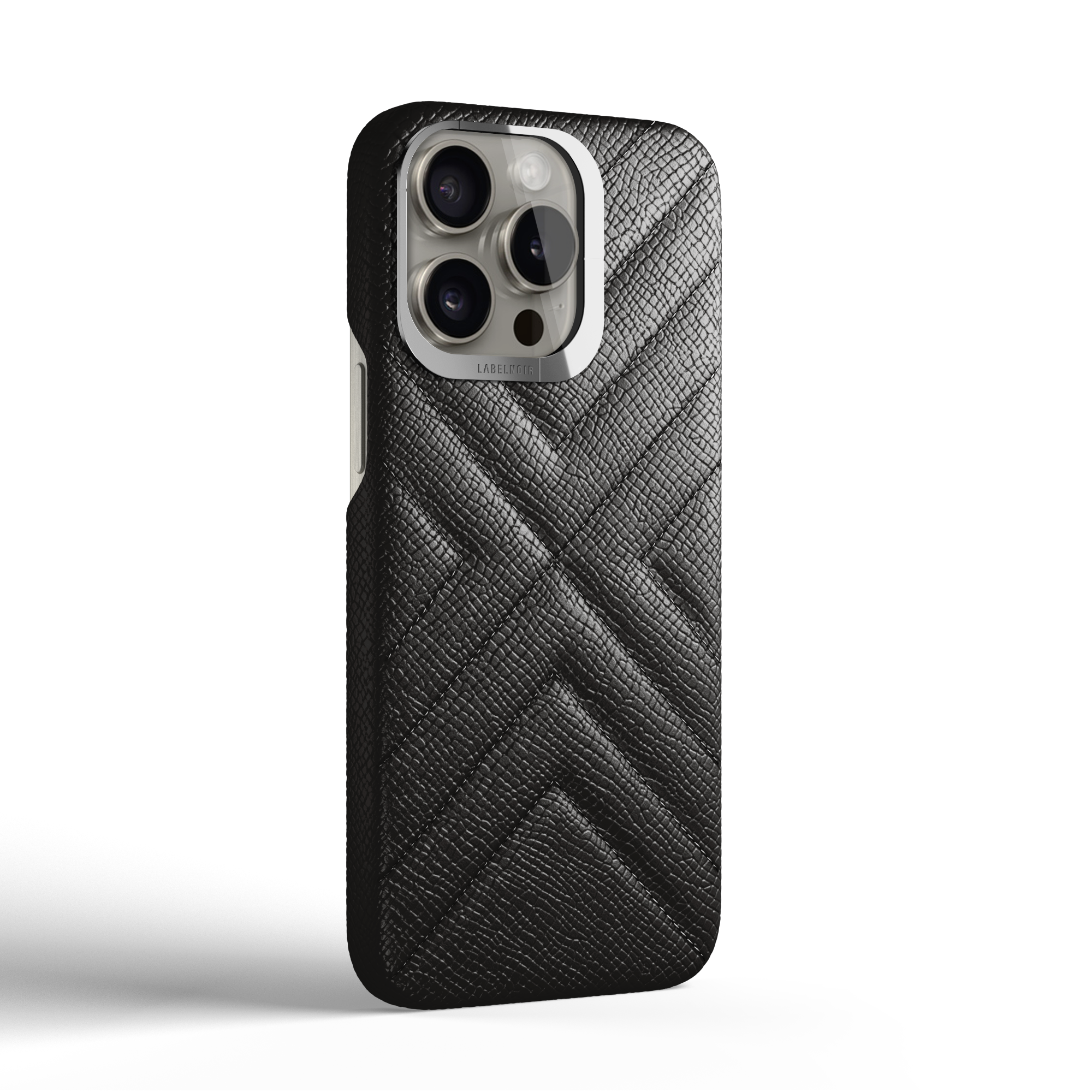 Label Noir Quilted iPhone 15 Pro Max deksel skinn