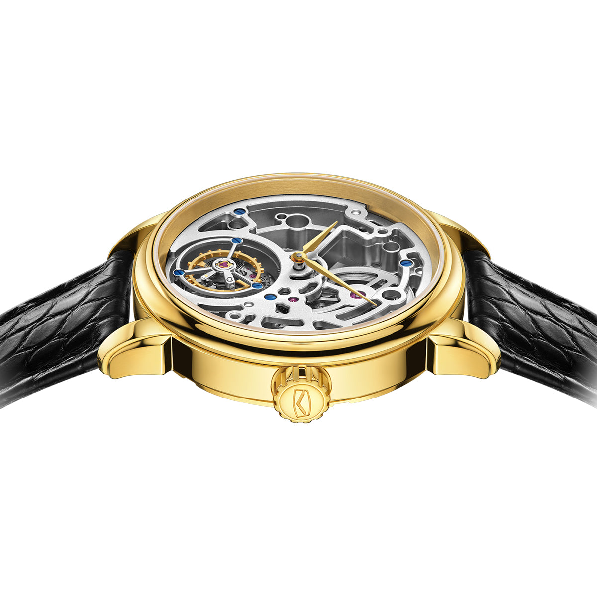 Sea-gull Artisan Heritage 518.98.6200K skjelett herreur gul