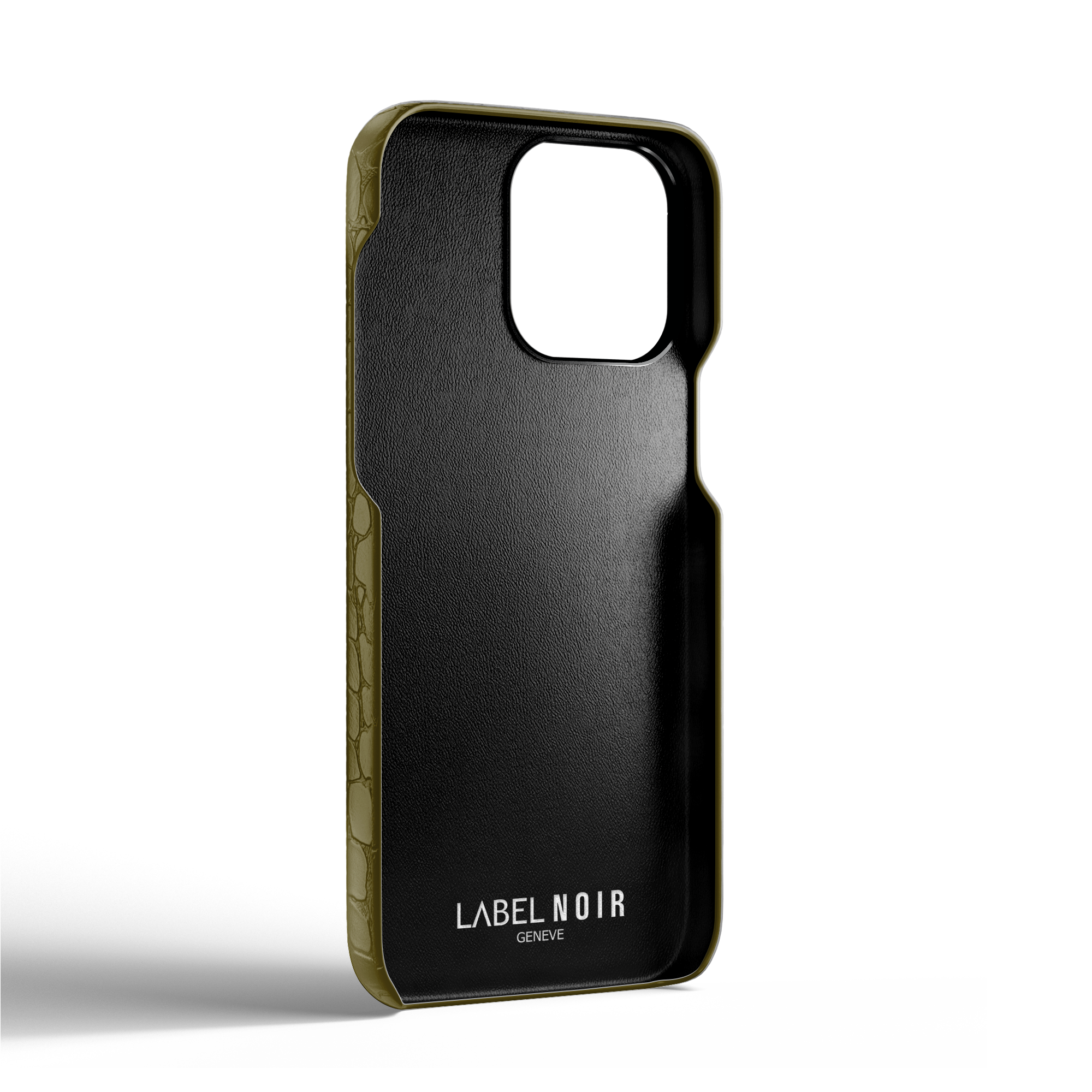 Label Noir Alligator iPhone 14 Pro deksel svart skinn
