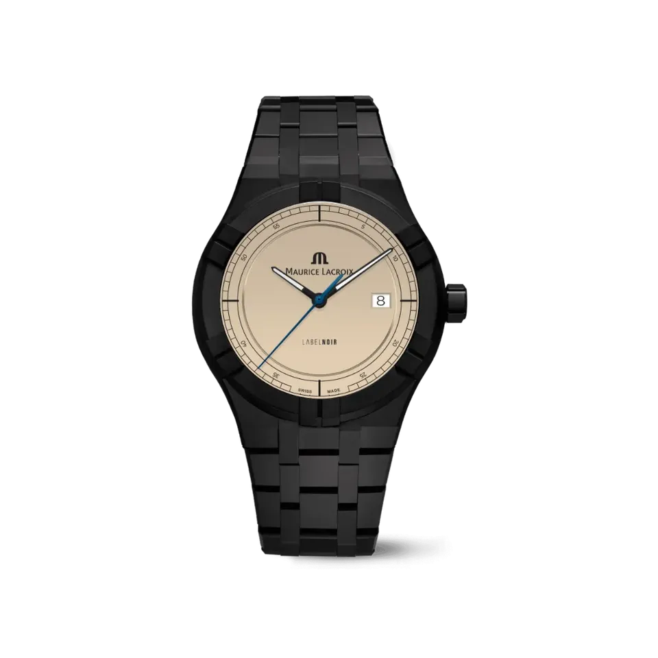 Label Noir Aikon Automatic 42MM klokke kremfarget blå