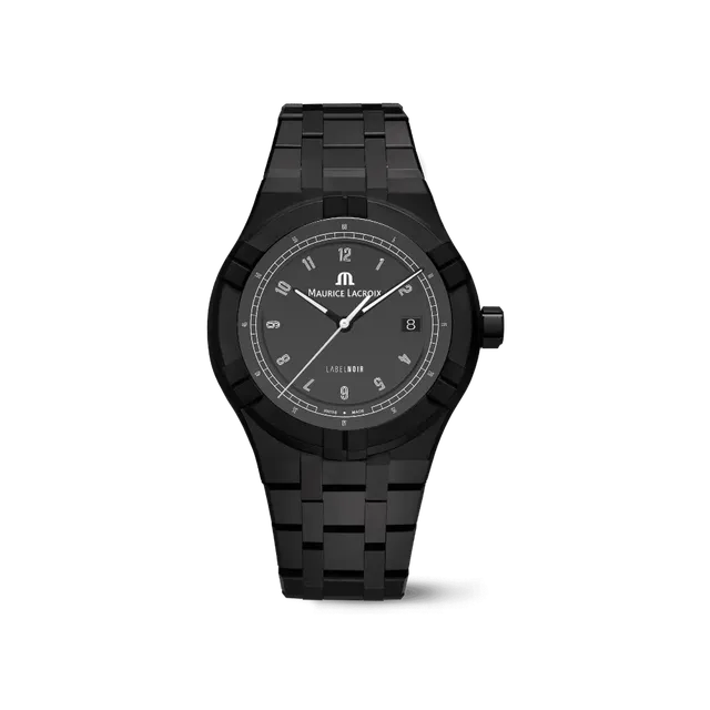 Label Noir Aikon Automatic 42MM herreklokke svart microgroove