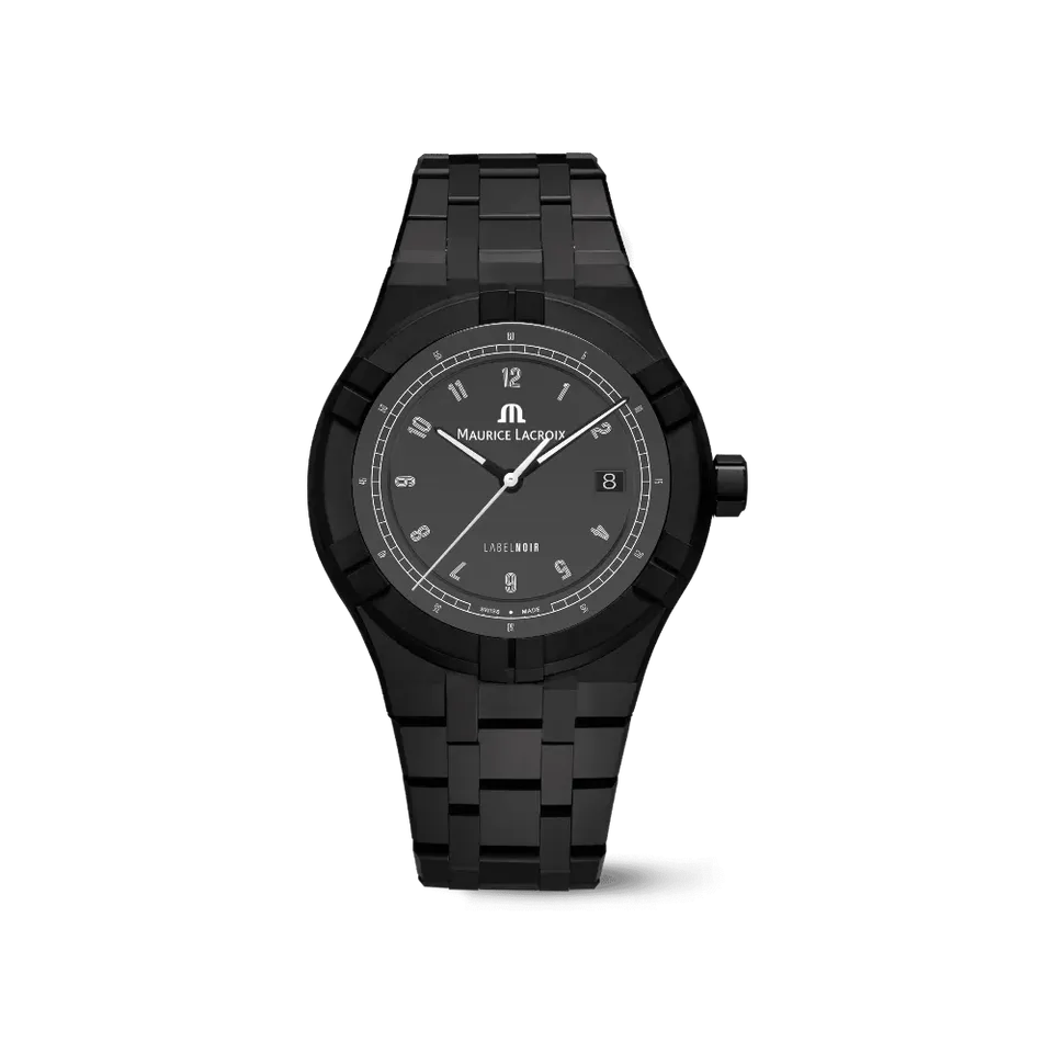 Label Noir Aikon Automatic 42MM herreklokke svart microgroove