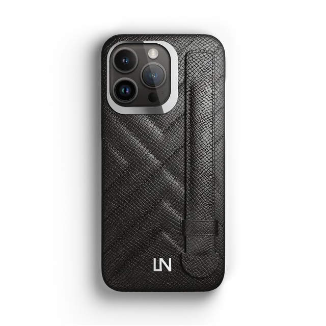 Label Noir iPhone 13 Pro deksel skinn quiltet brun